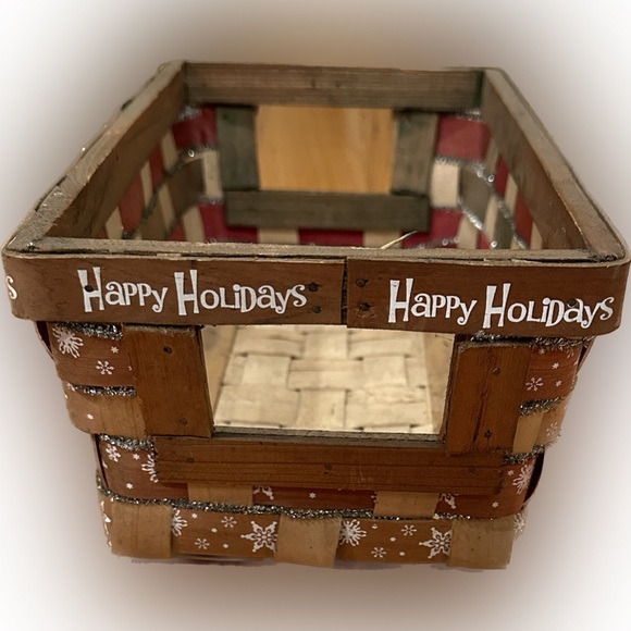 Happy Holidays wooden crate or craft box - Picture 2 of 5